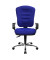Bürostuhl Softec Synchro Deluxe, blau / chrom, mit Armlehnen, bis 110kg