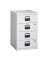 Standcontainer PFA4S445 PFA, lichtgrau, 4 Schubladen, Metall, abschlie&szlig;bar