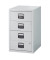 Standcontainer PFA4S445 PFA, lichtgrau, 4 Schubladen, Metall, abschlie&szlig;bar