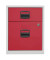 Rollcontainer PFAM1S1F506 PFA, kardinalrot/lichtgrau, 2 Schubladen, Metall, abschlie&szlig;bar