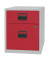 Rollcontainer PFA PFAM1S1F506 Metall kardinalrot/lichtgrau, 1 normale Schublade, mit extra Hängeregisterauszug, abschließbar