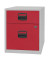 Rollcontainer PFAM1S1F506 PFA, kardinalrot/lichtgrau, 2 Schubladen, Metall, abschlie&szlig;bar