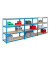 Weitspannregal 150,0 x 80,0 x 240,0 cm blau 4 Fachböden