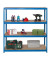 Weitspannregal 150,0 x 80,0 x 280,0 cm blau 4 Fachböden