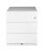 Rollcontainer Note NWA59M7SSS696 Metall weiß, 3 normale Schubladen, abschließbar