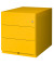 Rollcontainer Note NWA59M7SSS102 Metall gelb, 3 normale Schubladen, abschließbar