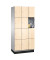Schließfachschrank Cambio 45103-30, Metall, 3 Abteile mit 12 Fächern, abschließbar, 90x198cm (BxH), birke
