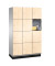 Schließfachschrank Cambio 45103-32, Metall, 3 Abteile mit 12 Fächern, abschließbar, 120x198cm (BxH), birke