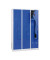 Spind 106584, Metall, 3 Abteile mit 6 Fächern, abschließbar, 120x180cm (BxH), blau