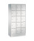 Schließfachschrank S 2000 Classic 8020-305, Metall, 3 Abteile mit 15 Fächern, abschließbar, 90x180cm (BxH), lichtgrau