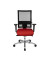 Bürostuhl Sitness 60, rot / silber, mit Armlehnen, bis 110kg
