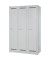 Spind Light GL12T1245, Metall, 3 Abteile mit 3 Fächern, abschließbar, 120x185cm (BxH), lichtgrau