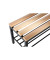 Garderobenbank Basic 8051-010, Holz, 150cm, freistehend, mit Schuhregal, buche/anthrazit