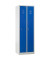 Spind 103492, Metall, 2 Abteile mit 2 Fächern, abschließbar (Schloss separat erhältlich), 60x180cm (BxH), blau