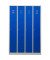 Spind 105032, Metall, 4 Abteile mit 4 Fächern, abschließbar, 117x180cm (BxH), blau