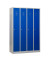 Spind 105036, Metall, 4 Abteile mit 4 Fächern, abschließbar (Schloss separat erhältlich), 117x180cm (BxH), blau