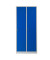 Spind 103968, Metall, 2 Abteile mit 2 Fächern, abschließbar, 80x180cm (BxH), blau