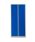 Spind 103972, Metall, 2 Abteile mit 2 Fächern, abschließbar (Schloss separat erhältlich), 80x180cm (BxH), blau