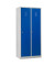 Spind 103972, Metall, 2 Abteile mit 2 Fächern, abschließbar (Schloss separat erhältlich), 80x180cm (BxH), blau