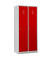 Spind 103974, Metall, 2 Abteile mit 2 Fächern, abschließbar (Schloss separat erhältlich), 80x180cm (BxH), rot