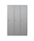 Spind 105415, Metall, 3 Abteile mit 3 Fächern, abschließbar, 118,5x180cm (BxH), lichtgrau