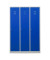 Spind 105416, Metall, 3 Abteile mit 3 Fächern, abschließbar, 118,5x180cm (BxH), blau