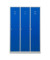 Spind 105420, Metall, 3 Abteile mit 3 Fächern, abschließbar (Schloss separat erhältlich), 118,5x180cm (BxH), blau