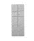 Schließfachschrank 106955, Metall, 2 Abteile mit 10 Fächern, abschließbar, 80x190cm (BxH), lichtgrau