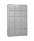 Schließfachschrank 106956, Metall, 2 Abteile mit 10 Fächern, abschließbar, 80x190cm (BxH), blau