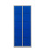 Schließfachschrank 106956, Metall, 2 Abteile mit 10 Fächern, abschließbar, 80x190cm (BxH), blau