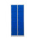Schließfachschrank 106958, Metall, 2 Abteile mit 10 Fächern, abschließbar (Schloss separat erhältlich), 80x190cm (BxH), blau