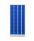 Schließfachschrank 110298, Metall, 4 Abteile mit 32 Fächern, abschließbar, 80x110cm (BxH), blau