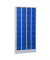 Schließfachschrank 110298, Metall, 4 Abteile mit 32 Fächern, abschließbar, 80x110cm (BxH), blau