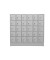 Schließfachschrank 111956, Metall, 6 Abteile mit 30 Fächern, abschließbar, 119x110cm (BxH), lichtgrau