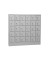 Schließfachschrank 111956, Metall, 6 Abteile mit 30 Fächern, abschließbar, 119x110cm (BxH), lichtgrau