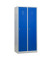 Spind 104052, Metall, 2 Abteile mit 2 Fächern, abschließbar (Schloss separat erhältlich), 80x180cm (BxH), blau