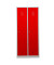 Spind 104054, Metall, 2 Abteile mit 2 Fächern, abschließbar (Schloss separat erhältlich), 80x180cm (BxH), rot