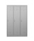 Spind 105455, Metall, 3 Abteile mit 3 Fächern, abschließbar, 118,5x180cm (BxH), lichtgrau