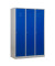 Spind 105456, Metall, 3 Abteile mit 3 Fächern, abschließbar, 118,5x180cm (BxH), blau