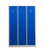 Spind 105460, Metall, 3 Abteile mit 3 Fächern, abschließbar (Schloss separat erhältlich), 118,5x180cm (BxH), blau
