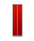 Spind 105930, Metall, 2 Abteile mit 4 Fächern, abschließbar, 60x195cm (BxH), rot