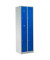 Spind 105932, Metall, 2 Abteile mit 4 Fächern, abschließbar (Schloss separat erhältlich), 60x195cm (BxH), blau