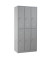 Spind 106119, Metall, 3 Abteile mit 6 Fächern, abschließbar, 90x195cm (BxH), lichtgrau