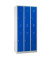 Spind 106120, Metall, 3 Abteile mit 6 Fächern, abschließbar, 90x195cm (BxH), blau