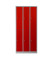 Spind 106122, Metall, 3 Abteile mit 6 Fächern, abschließbar, 90x195cm (BxH), rot