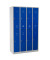 Spind 106316, Metall, 4 Abteile mit 8 Fächern, abschließbar (Schloss separat erhältlich), 117x195cm (BxH), blau