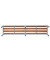 Garderobenbank 107256, Holz, 160cm, freistehend, buche/lichtgrau