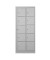Schließfachschrank 107699, Metall, 2 Abteile mit 10 Fächern, abschließbar, 80x190cm (BxH), lichtgrau