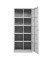Schließfachschrank 107699, Metall, 2 Abteile mit 10 Fächern, abschließbar, 80x190cm (BxH), lichtgrau