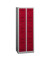 Schließfachschrank MonoBloc ML06D4506, Metall, 2 Abteile mit 8 Fächern, abschließbar, 61x170cm (BxH), rot